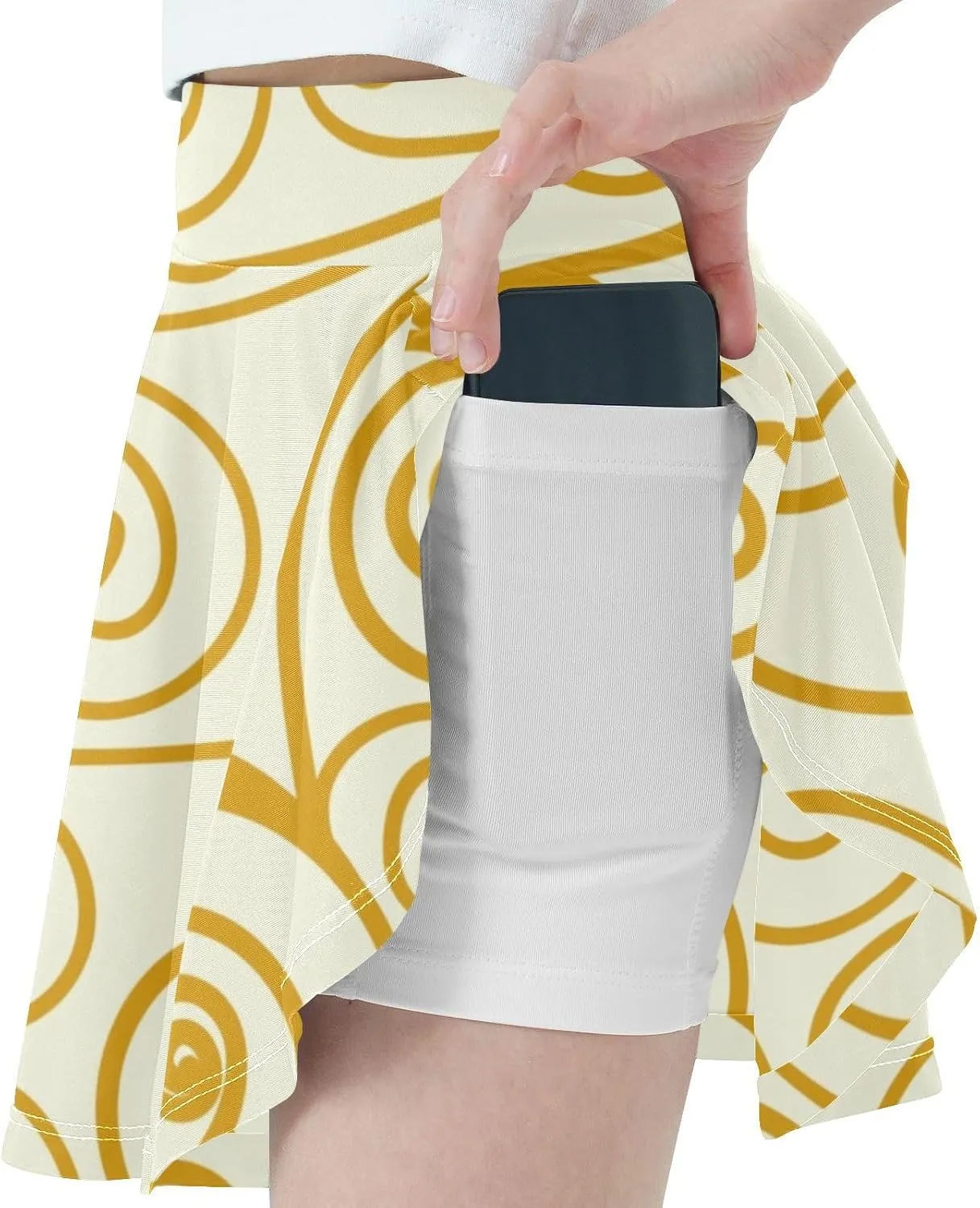 Girls Skorts Active Athletic Skirts with Inner Built-in Shorts for Golf Tennis 3-12T Cherry Blossom Floral Pink