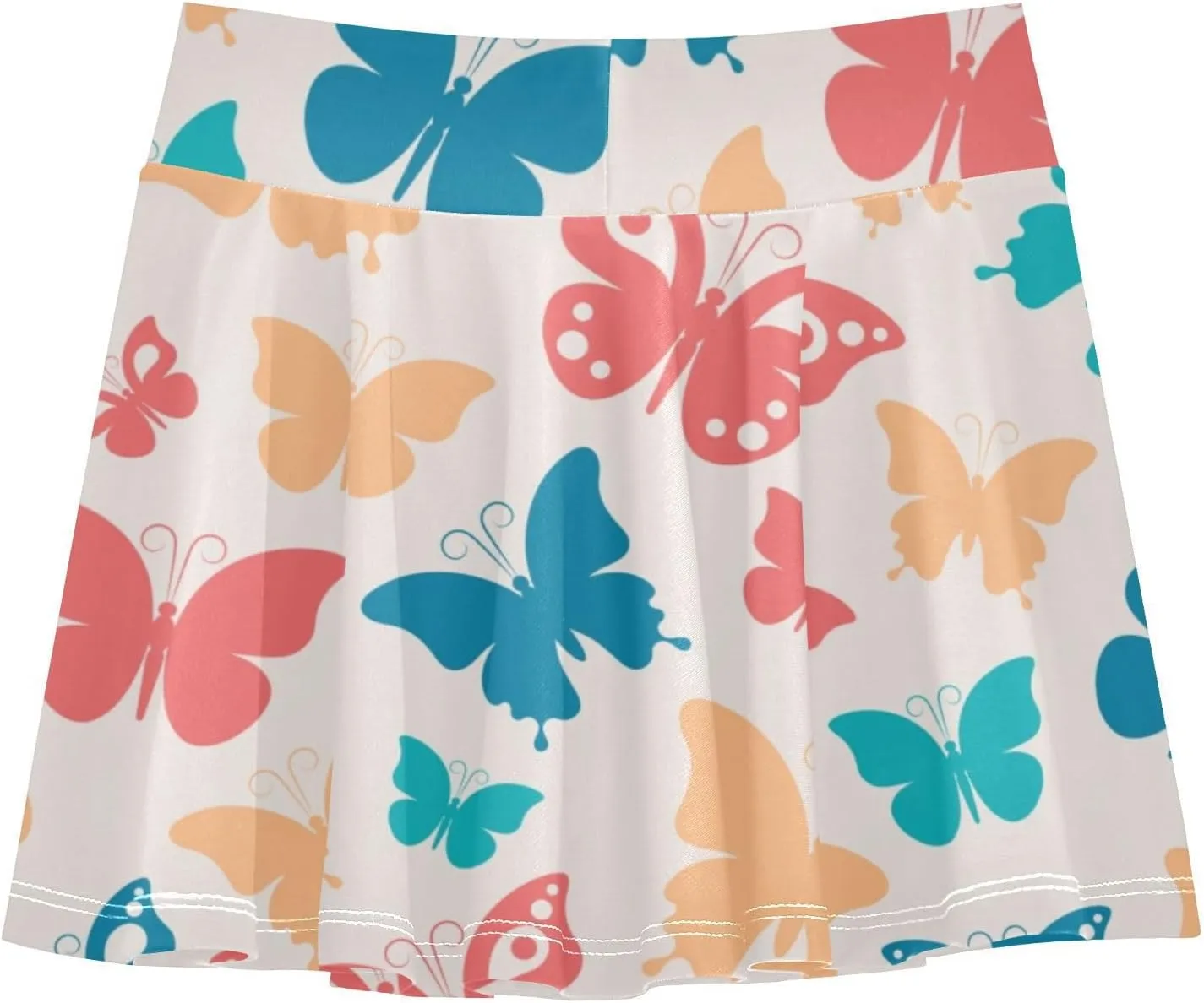 Girls Skorts Active Athletic Skirts with Inner Built-in Shorts for Golf Tennis 3-12T Cherry Blossom Floral Pink