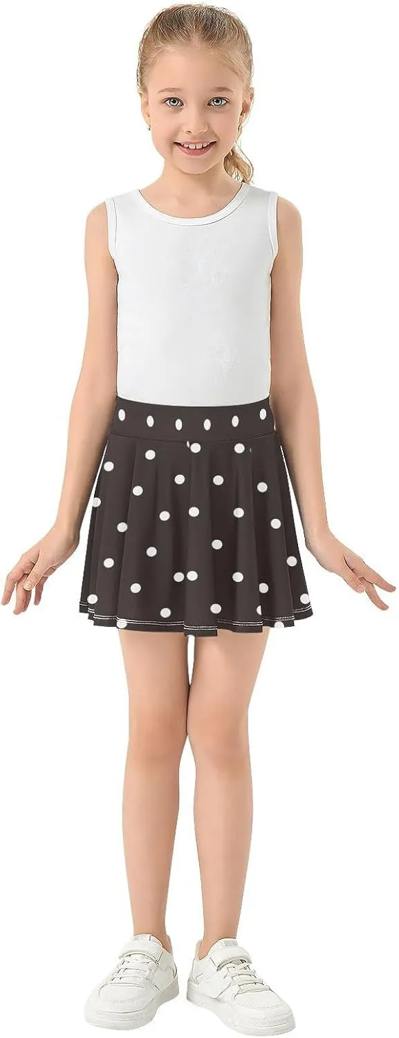 Girls Skorts Active Athletic Skirts with Inner Built-in Shorts for Golf Tennis 3-12T Cherry Blossom Floral Pink