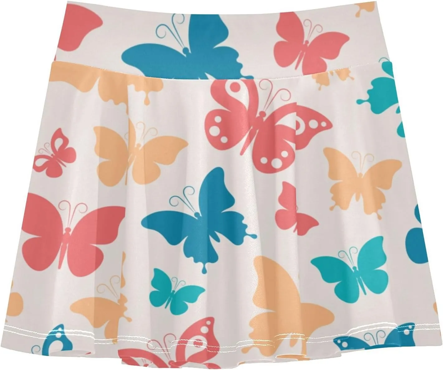 Girls Skorts Active Athletic Skirts with Inner Built-in Shorts for Golf Tennis 3-12T Cherry Blossom Floral Pink