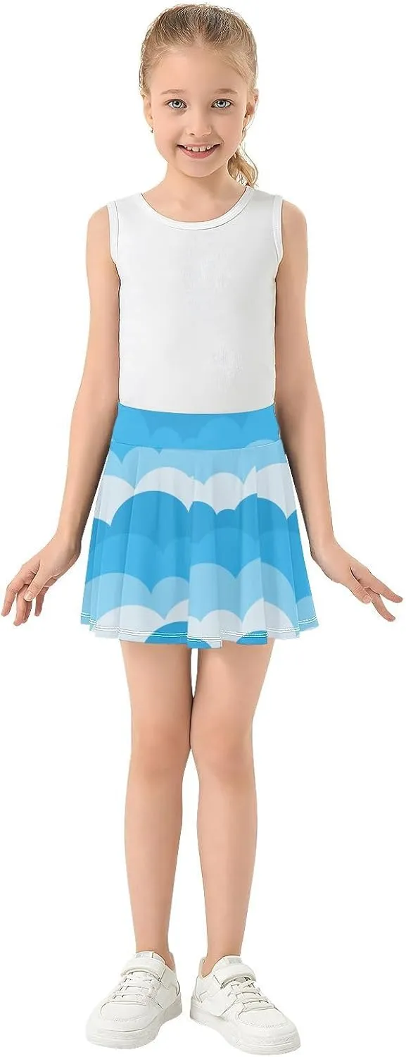 Girls Skorts Active Athletic Skirts with Inner Built-in Shorts for Golf Tennis 3-12T Pink Butterfly Black