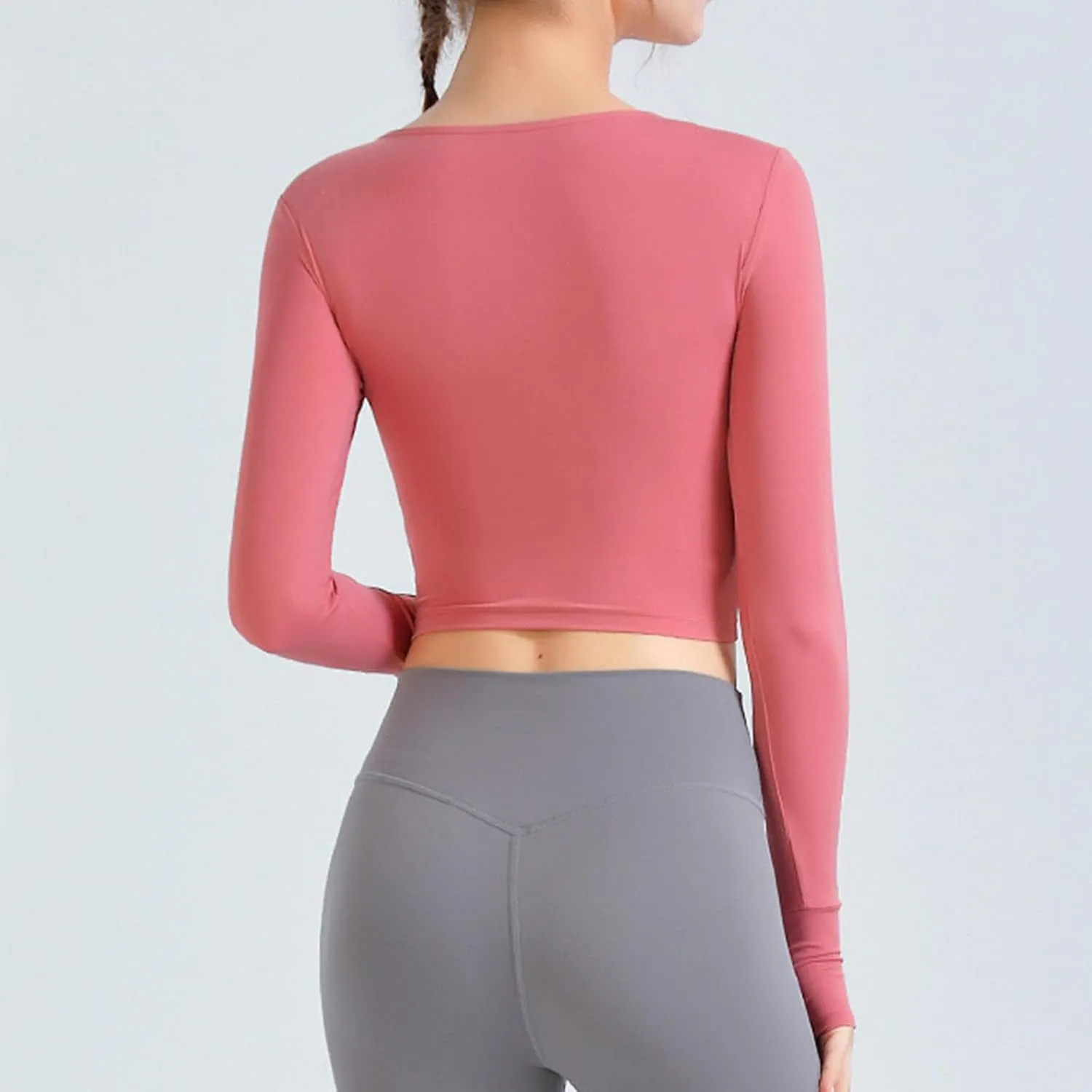 Going Out Tops for Women Workout Ballet Tie Knot Lace Up Compression Shirt Long Sleeve Y2k Tracksuit with Thumb Holes