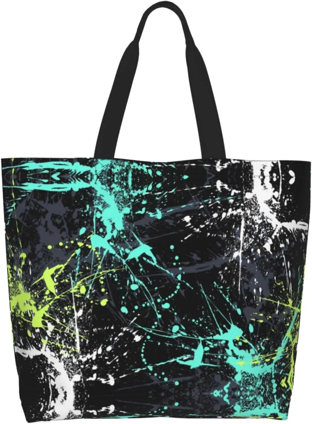 Graffiti Canvas Tote Bag Funny Shoulder Bag Cool Casual Grocery Bags Graffiti Bags for Outdoor
