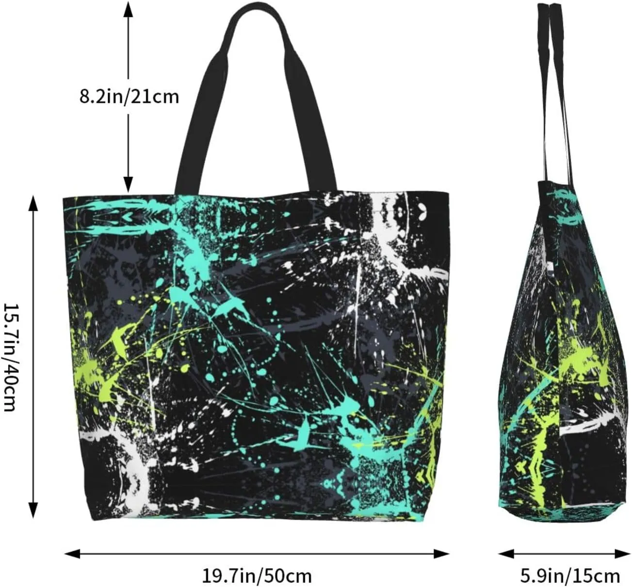 Graffiti Canvas Tote Bag Funny Shoulder Bag Cool Casual Grocery Bags Graffiti Bags for Outdoor
