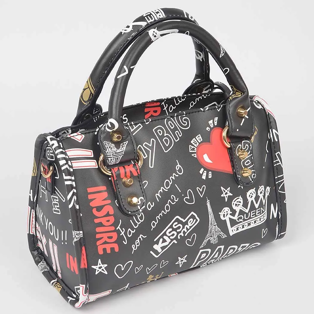 Graffiti Handle Bag