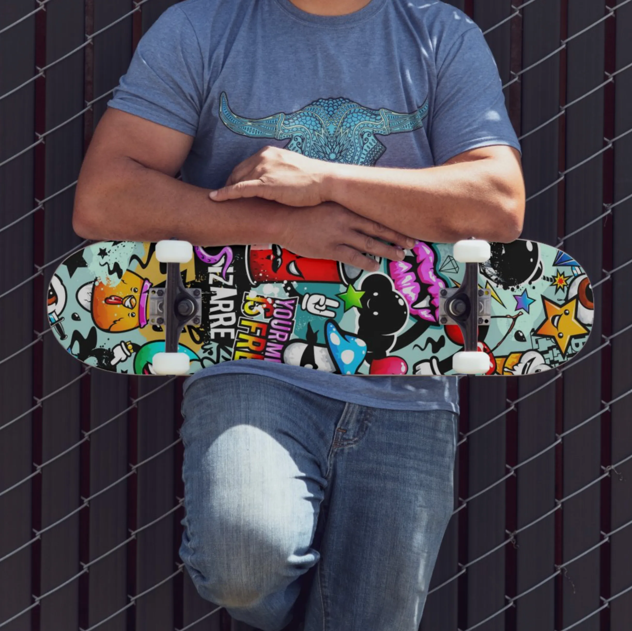 Graffiti Spray-Paint Art Skateboard