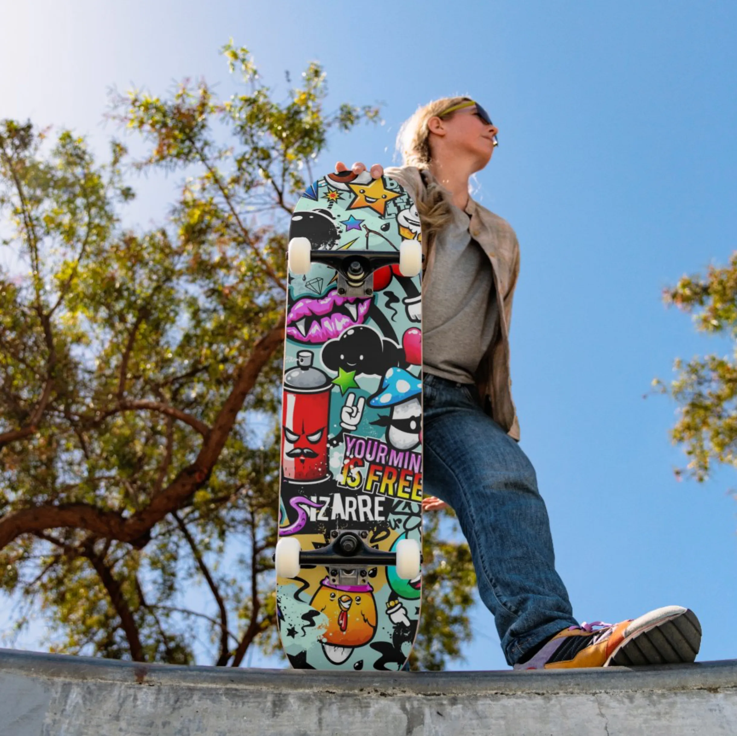 Graffiti Spray-Paint Art Skateboard