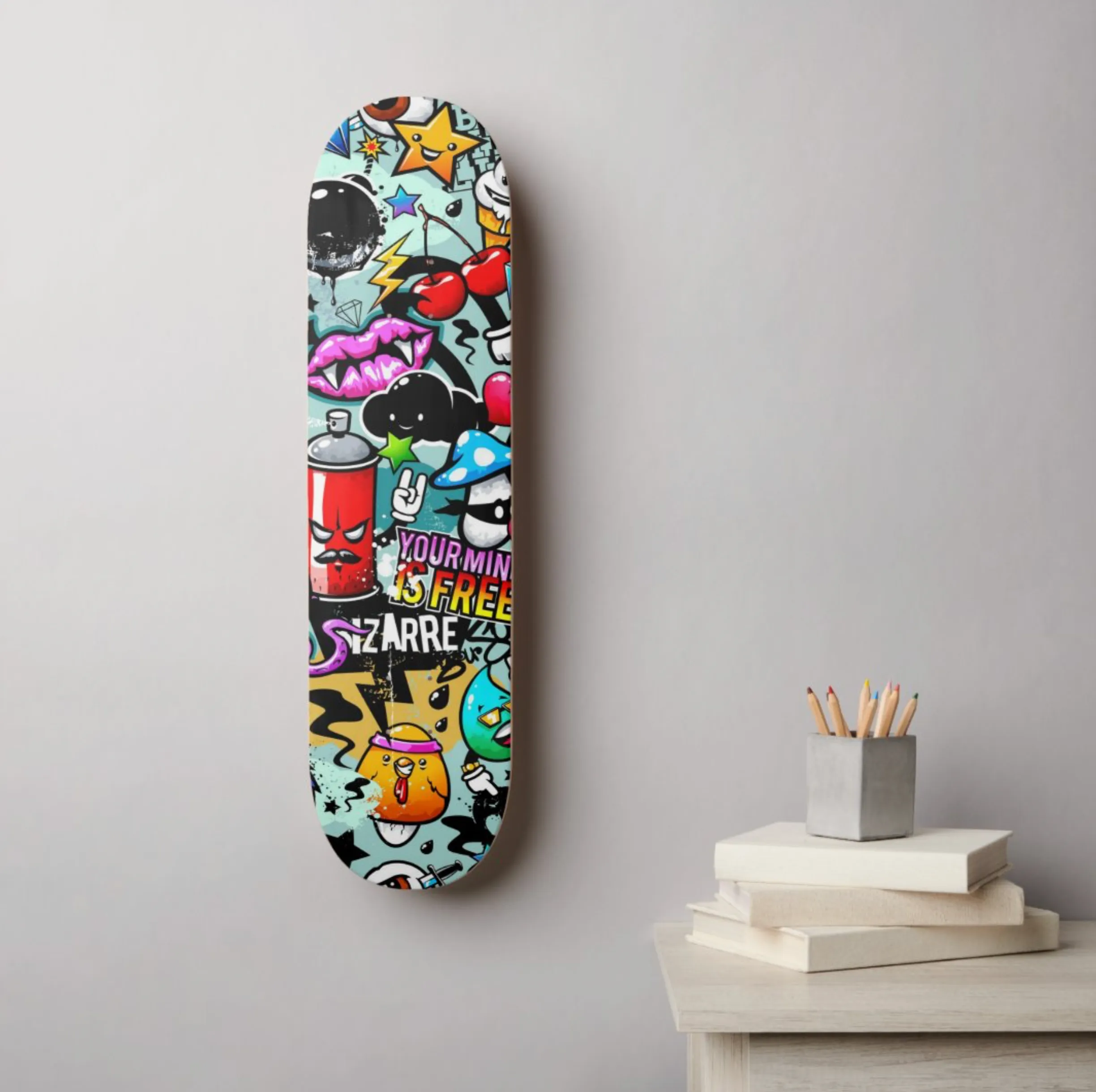 Graffiti Spray-Paint Art Skateboard