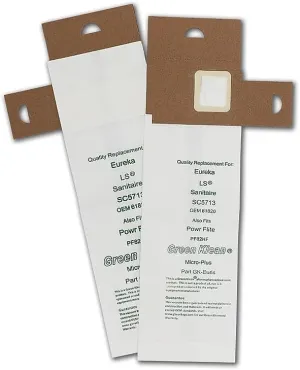 Green Klean Replacement Vacuum Bags, Fits Sanitaire SC5713 & Eureka LiteSpeed Models 5700-5739 & 5800-5839, 3/pkGK-EURLS-P