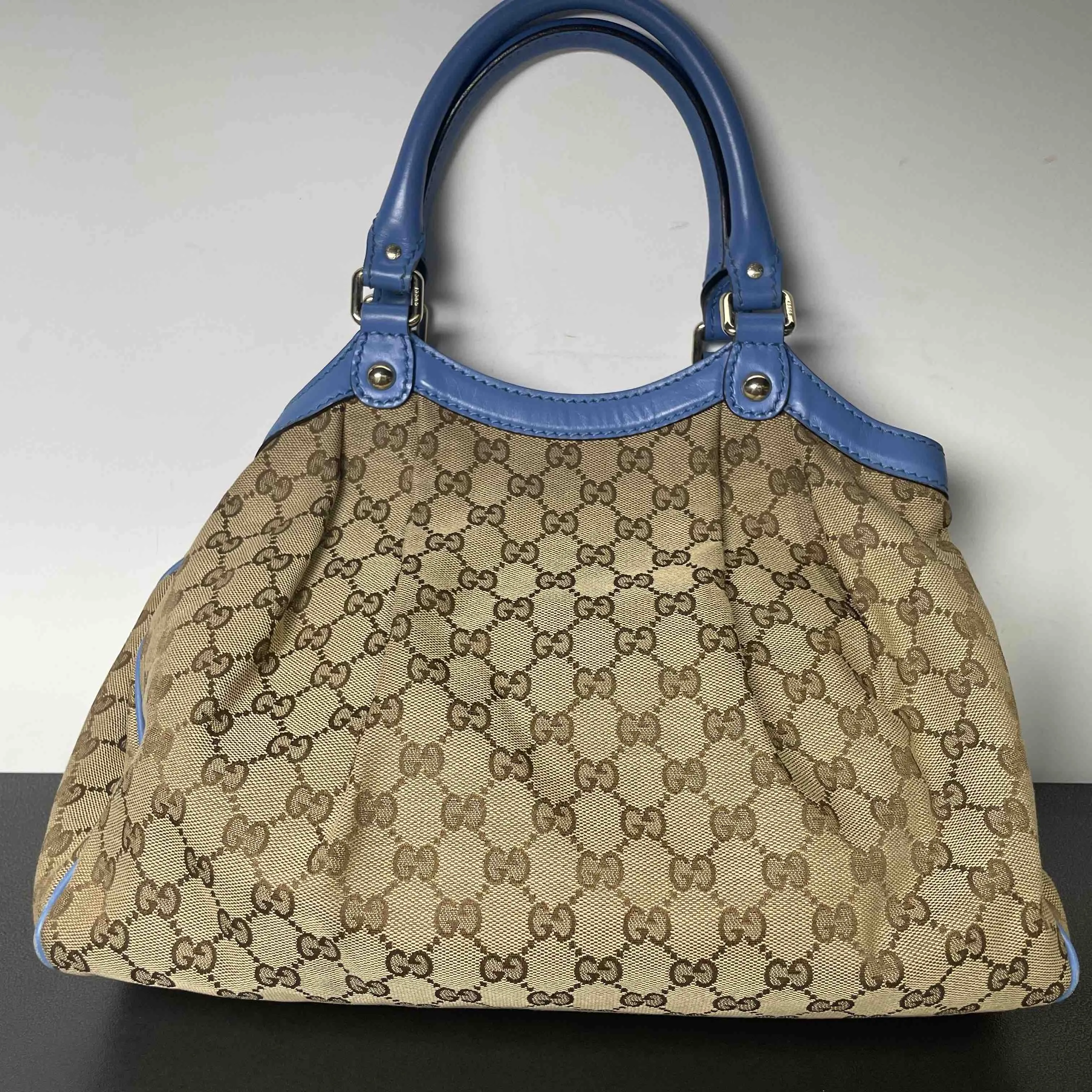 Gucci Joy Boston Bag Beige Blue