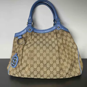Gucci Joy Boston Bag Beige Blue