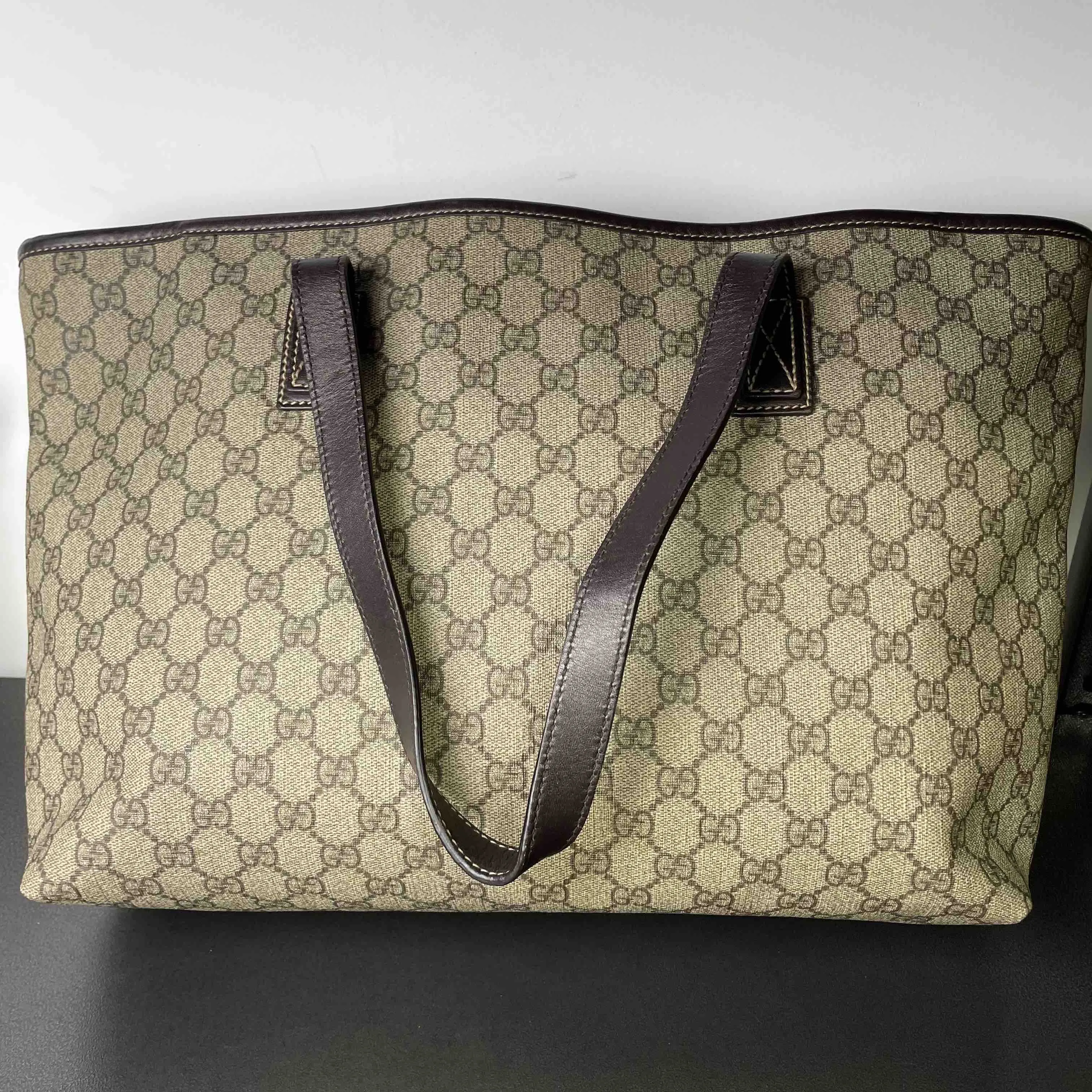 Gucci Monogram Beige Tote Bag