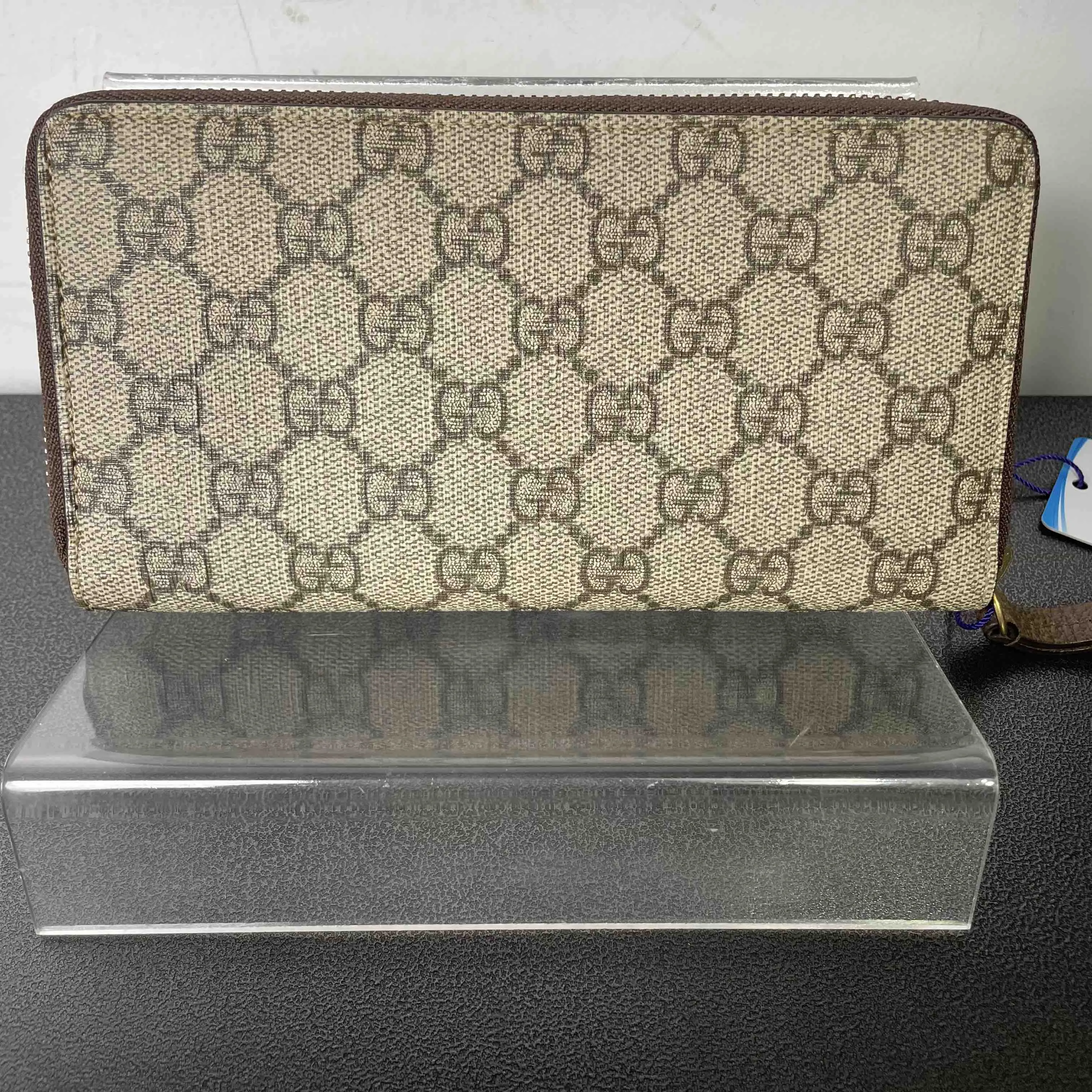 Gucci Ophidia Beige Brown GG Supreme Wallet