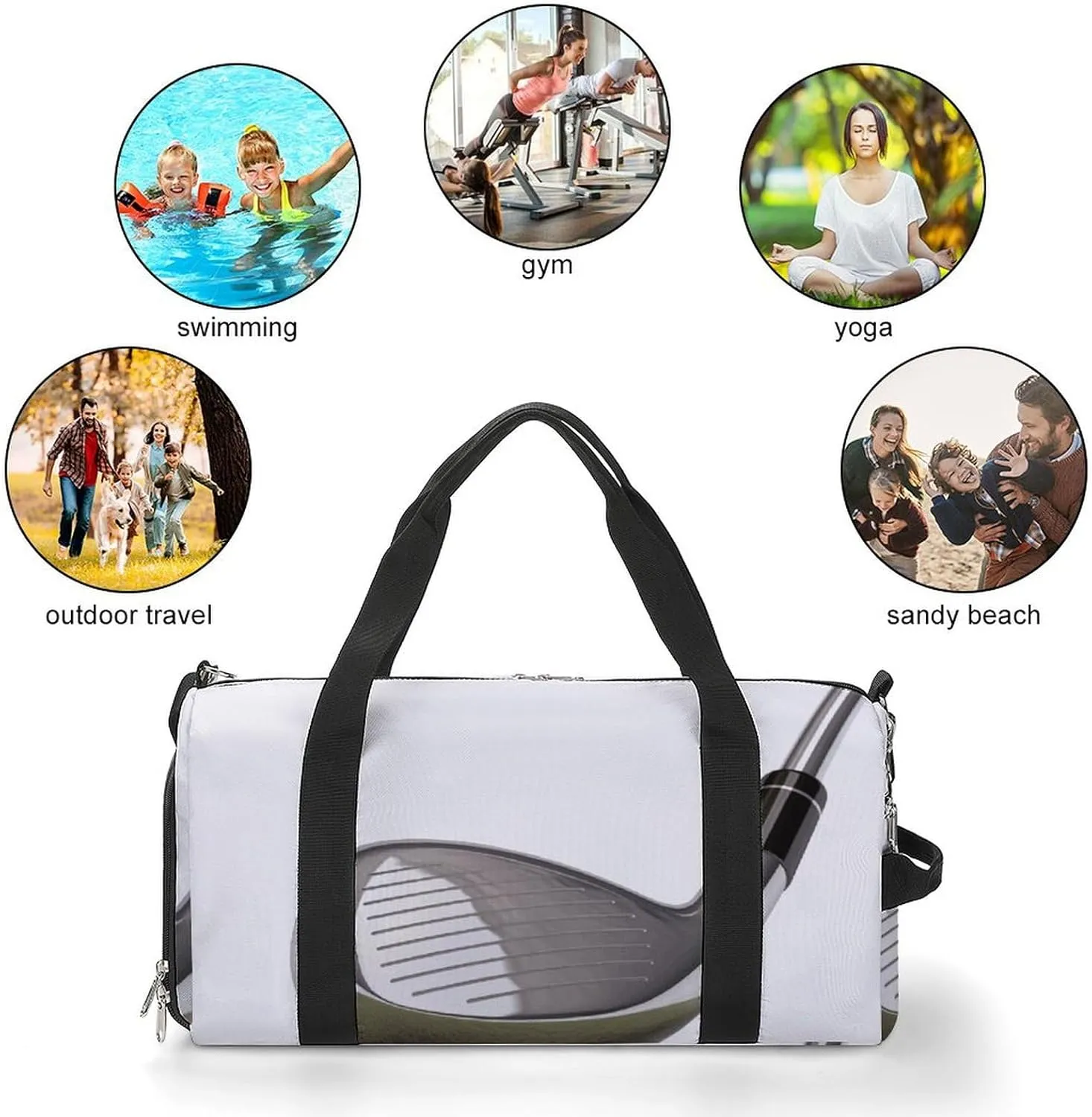 Gym Bag Golf Club Duffel Bag for Men Women Travel Overnight Bag with Shoe Compartment Workout Bags