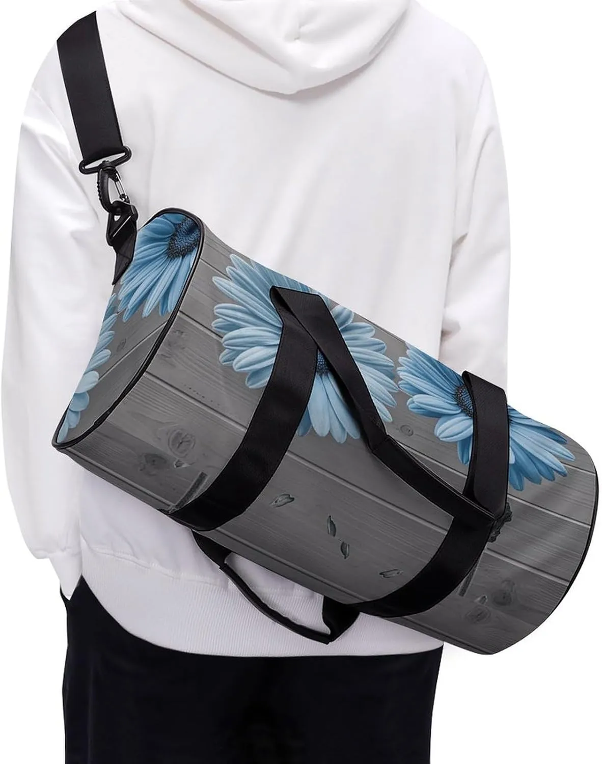 Gym Bags for Men Women Country Daisy Duffle Bag Travel Overnight Bag with Shoe Compartment Tote Bags