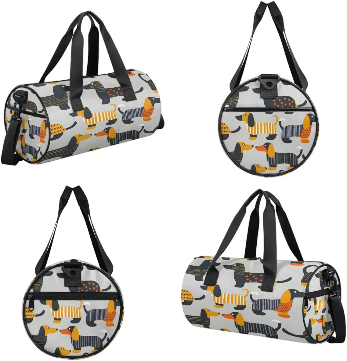 Gym Bags for Men Women Creative Dogs Sports Duffel Bags Carry On Travel Duffle Bag with Detachable Adjustable Shoulder Strap Overnight Weekender Bag