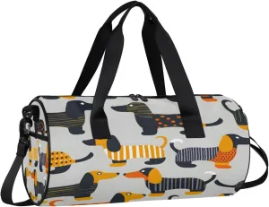 Gym Bags for Men Women Creative Dogs Sports Duffel Bags Carry On Travel Duffle Bag with Detachable Adjustable Shoulder Strap Overnight Weekender Bag