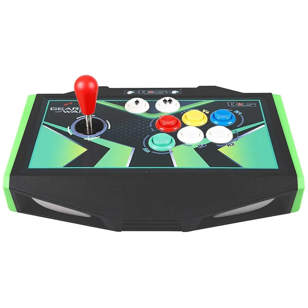 HAAMIIQII 2 Players Arcade DIY Parts Kit for MAME/PC/Raspberry Pi/PS3/Jamma/Windows System/Arcade Controllers Project, 2x USB Encoder   2x Oval Head Joystick   18x American Style Push Buttons