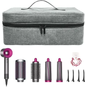 Hair Tools Travel Bag, Travel Carrying Case for Hair Dryer, Hair Dryer Travel Bag, with Hook, Hair Dryer Storage Bag for Shark and Dyson Hair Dryers, Straighteners, Curlers and Accessories