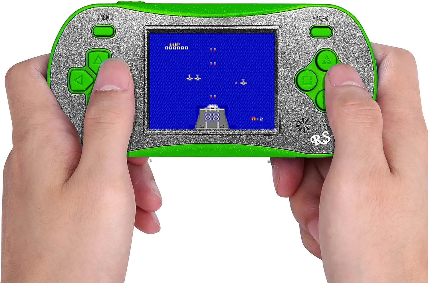 Handheld Game Player for Kids Adults- FAMILY POCKET RS16 Portable Classic Game Controller Built-in 260 Game 2.5 inch LCD Retro Arcade Video Game System Children's Birthday Gift (Green)