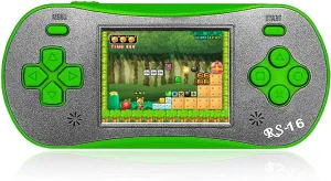 Handheld Game Player for Kids Adults- FAMILY POCKET RS16 Portable Classic Game Controller Built-in 260 Game 2.5 inch LCD Retro Arcade Video Game System Children's Birthday Gift (Green)