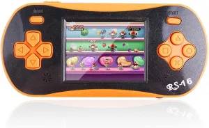 Handheld Game Player for Kids Adults- FAMILY POCKET RS16 Portable Classic Game Controller Built-in 260 Game 2.5 inch LCD Retro Arcade Video Game System Children's Birthday Gift (Orange)