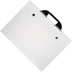 Handheld Plastic Art Portfolio Bag - Durable Artwork Storage Folder with Handle for Drawings and