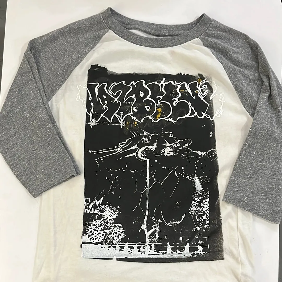 Hasbeenz Upcycled Raglan w/ Graffiti Art Graphic