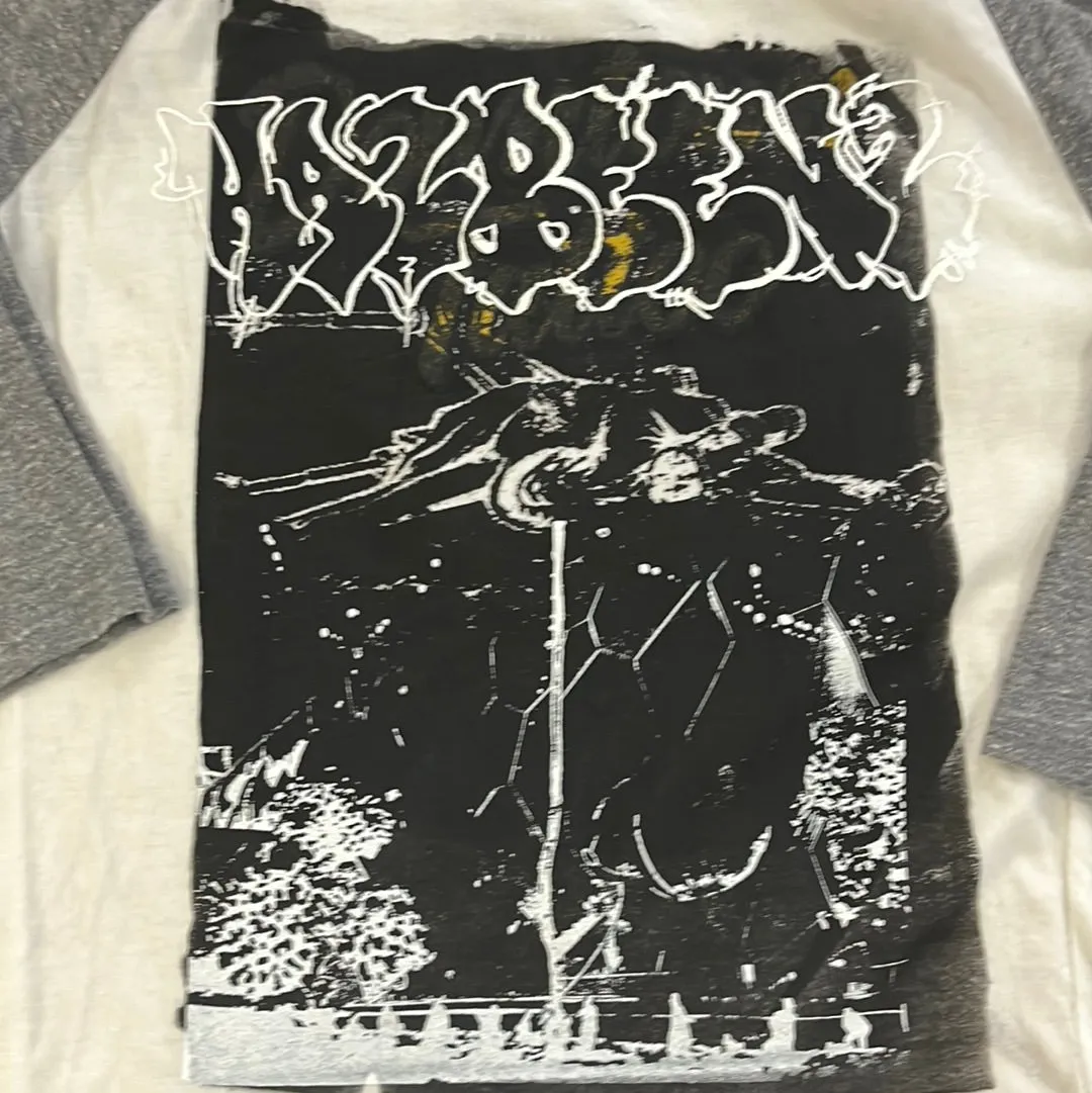 Hasbeenz Upcycled Raglan w/ Graffiti Art Graphic