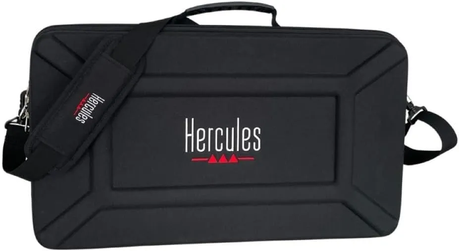 Hercules DJControl Inpulse T7 2-Part Semi-Rigid EVA Travel Bag with Zipper Closure, Removable and Expandable Shoulder Strap, and Handle (Black)