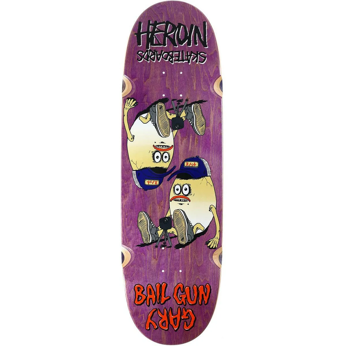 Heroin - Bail Gun Gary 4 9.75 Skateboard Deck