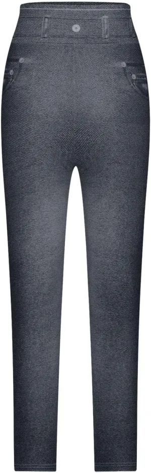 HGps8w Women's Denim Print Fake Jeans Super High Waisted Stretchy Slim Fitted Leggings Casual Skinny Yoga Pants