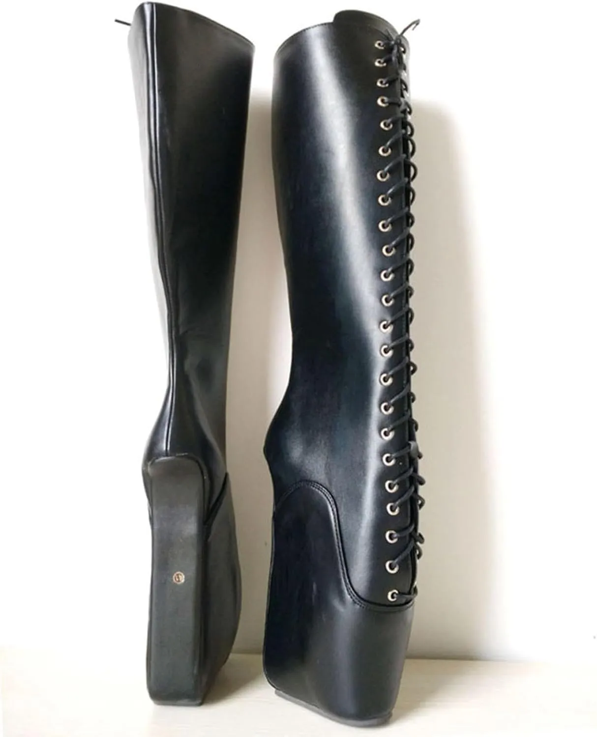 High Heels 18cm Ballet Boots Stage Performance Shoes,Matte-black-44