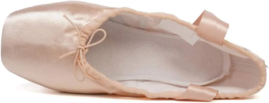 HIPPOSEUS Ballet Pointe Shoes for Women Girls Professional Ballet Dance Slippers with Ribbon