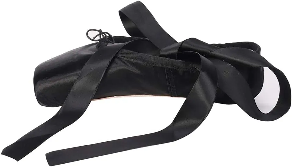 HIPPOSEUS Ballet Pointe Shoes for Women Girls Professional Ballet Dance Slippers with Ribbon