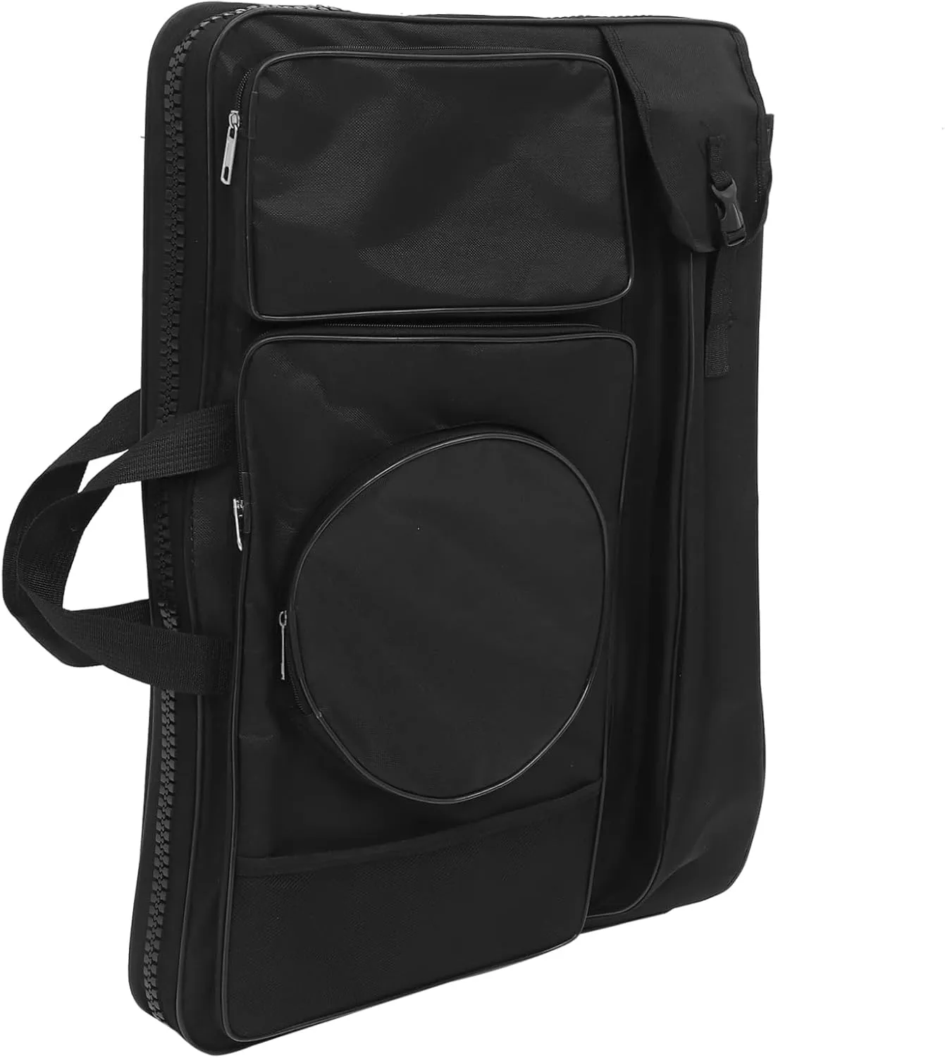 HOMSFOU Professional Artist Portfolio Backpack Bag Waterproof Sketching Board Case Large Compartment Art Supplies Storage