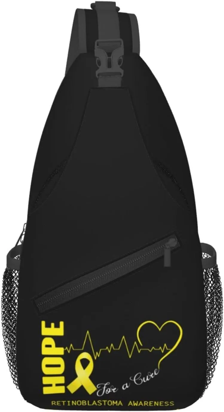 Hope For A Cure Retinoblastoma Awareness Crossbody Bags For Women Men Chest Backpack Gym Shoulder Bag Travel Outdoor Sports Casual Crossbody Bags