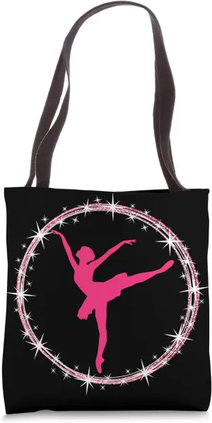Hot Pink Ballerina Dance Ballet Dancing Lyrical Tote Bag