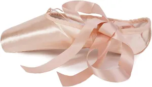 HROYL Ballet Pointe Shoes with Ribbon for Women&Girls Professional Pointe Shoes,ABC