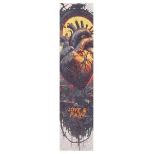 Human Heart Drawing Graffiti Style Skateboard Griptape Anti-Tearing Grips Tape for Scooter longboards Grip Tapes Waterproof Cruiser Grip Tape, 44×10 Inch