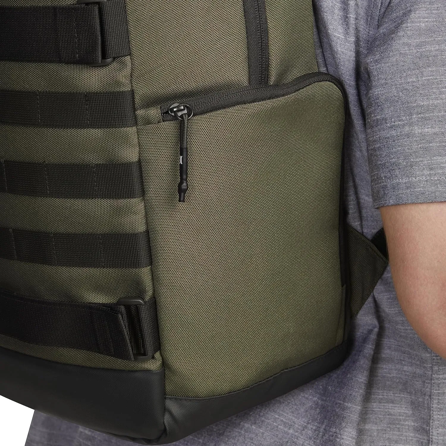 Hurley Mens Skateboard Backpack, Olive, One Size