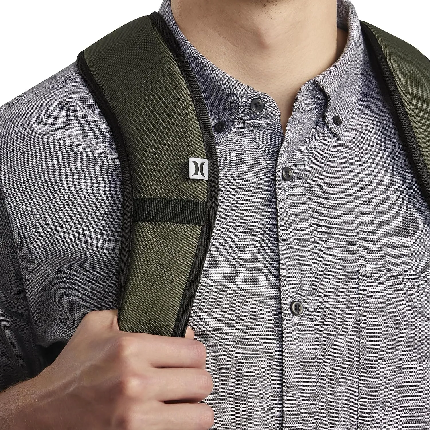 Hurley Mens Skateboard Backpack, Olive, One Size