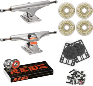 Independent Skateboard Trucks 129 Mid   53mm Spitfire Burners Wheels, Bones Bearings