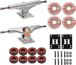 INDEPENDENT Skateboard Trucks 144 Mid   54mm Spitfire Burners Wheels, ABEC 5 Bearings