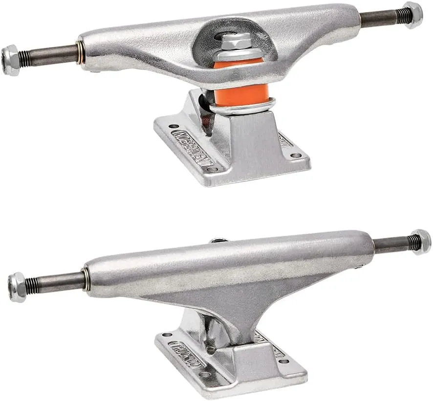 Independent Skateboard Trucks Package Kit with Bigfoot 53mm Soft 83A Wheels, Amp 5 Bearings, 1" Phillips Mounting Hardware, and 1/8" Risers
