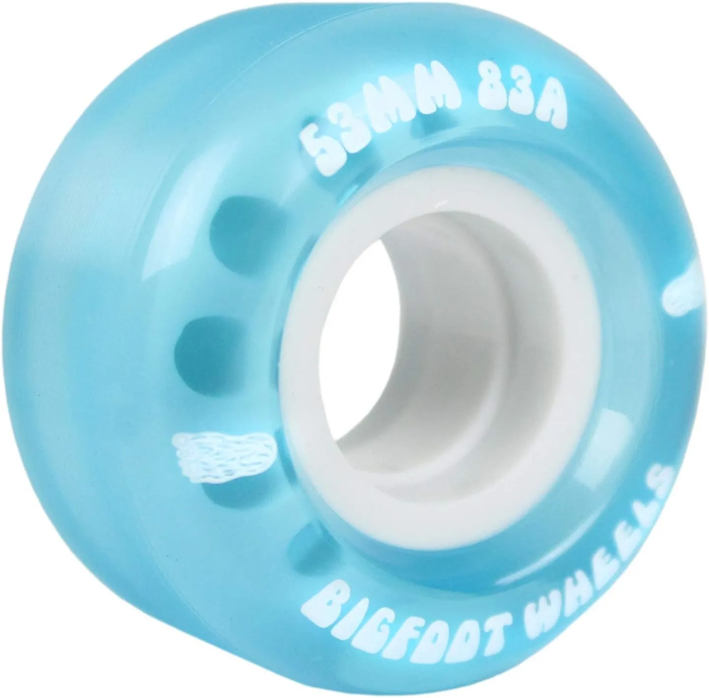 Independent Skateboard Trucks Package Kit with Bigfoot 53mm Soft 83A Wheels, Amp 5 Bearings, 1" Phillips Mounting Hardware, and 1/8" Risers