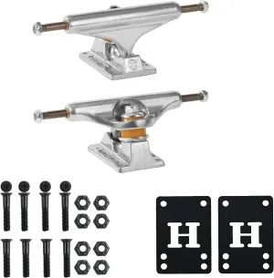 INDEPENDENT Skateboard Trucks Std Stage 11 149 Raw(8.5")   Risers & Hardware Kit