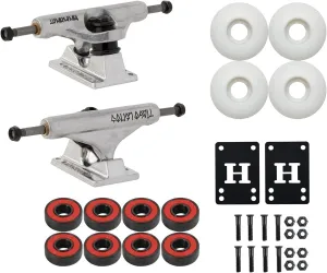 Independent Skateboard Trucks Tiago Lemos Mid 139 8.0" with 52mm Wheels, ABEC 5 Bearings, Mounting Hardware, Optional Risers Included