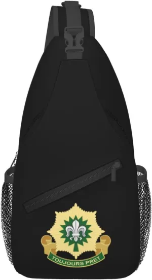 Insignia Usa Army 2nd Cavalry Regiment V2 Crossbody Bags For Women Men Chest Backpack Gym Shoulder Bag Travel Outdoor Sports Casual Crossbody Bags