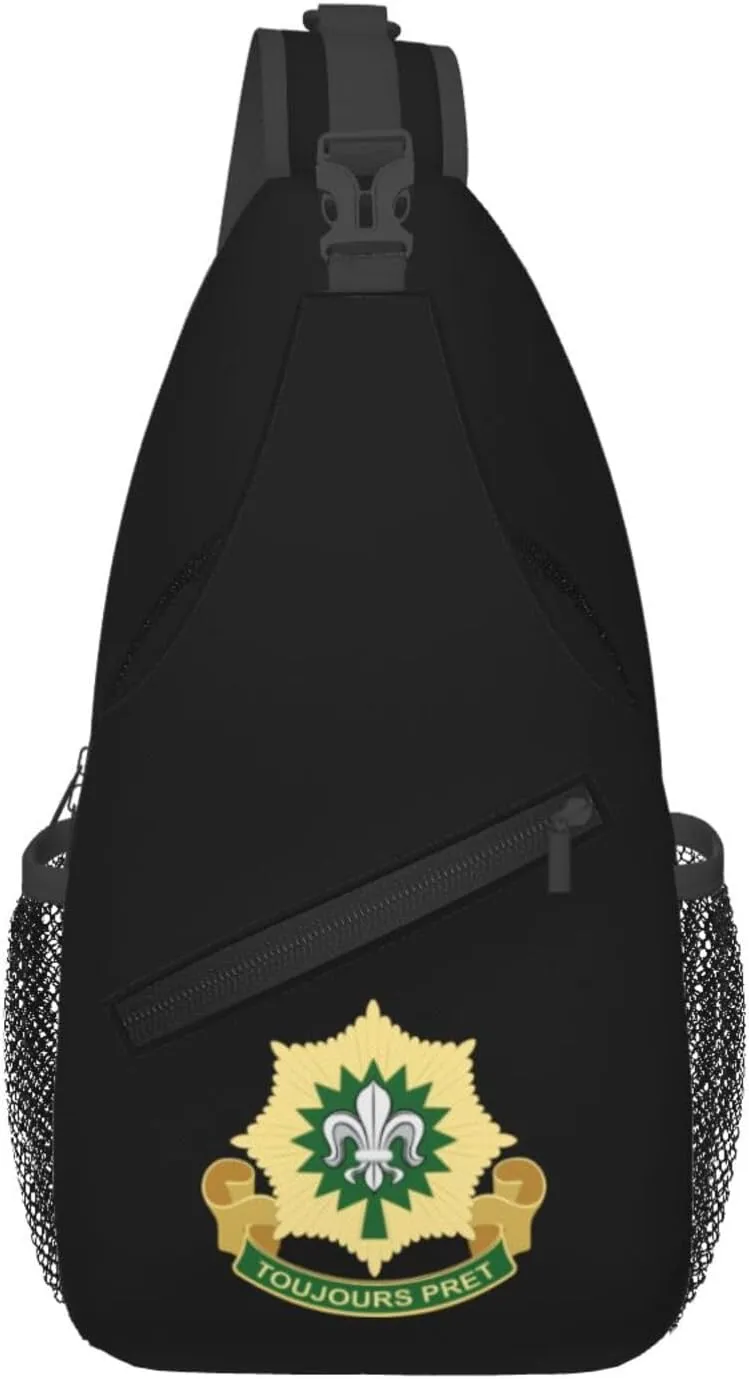 Insignia Usa Army 2nd Cavalry Regiment V2 Crossbody Bags For Women Men Chest Backpack Gym Shoulder Bag Travel Outdoor Sports Casual Crossbody Bags